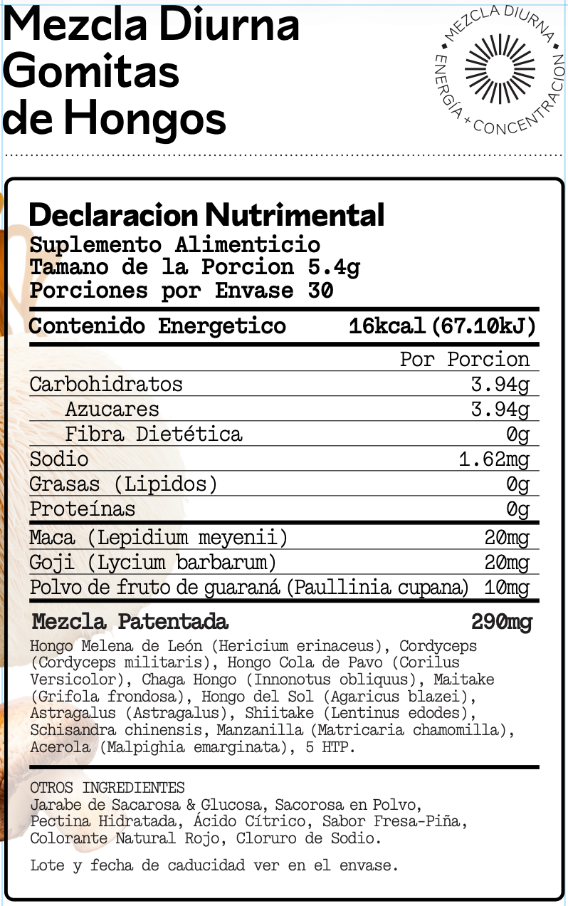 Gomitas Adaptógenas de Hongos – Día